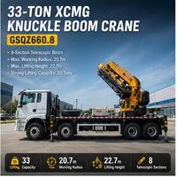 Grue articulée montée sur camion de 33 tonnes pour Clw, flèche télescopique à 8 sections, SHACMAN H3000 8x4, rayon de travail 20,7 m, 24,7 m, Hengli