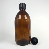 Bouteille en verre ambrée de 300 ml (10 oz) avec bouchon à vis scellé, pour sirop contre la toux, médicaments liquides, bouteille orale avec couvercle anti-effraction, chinois