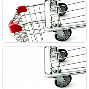 340L Commercial Supermarket Shopping <b>Cart</b> Heavy Duty Wire Mesh Large Capacity Silent Caster <b>Wheels</b> Grocery Use Use Set Kit - Product Image 5