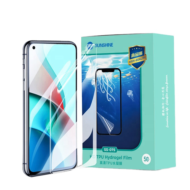 SUNSHINE SS-075 Hydrogel Film Flexible Hydrogel Film Mobile Phone Protective Film for All Model of Phone
