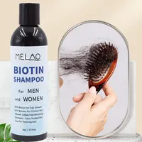 Shampoo biotin para perda de cabelo, shampoo natural biodegradável para crescimento do cabelo