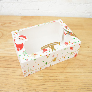 Hộp in ấn gấp giáng sinh bên Cookie Biscuit Kẹo sô cô la tông đóng gói hộp giấy với cửa sổ <span class=keywords><strong>PVC</strong></span> - Product Image 6