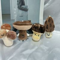 Porte-clés en peluche champignon mignon, dessin animé, plante, pendentif de sac en peluche douce, mini poupée en peluche, cadeau