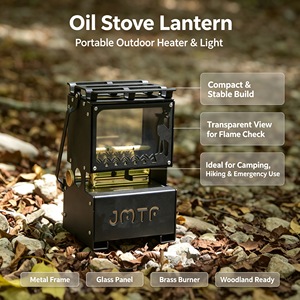 Lanterne à pétrole en métal robuste, chauffage multifonctionnel pour le camping hivernal - Product Image 2