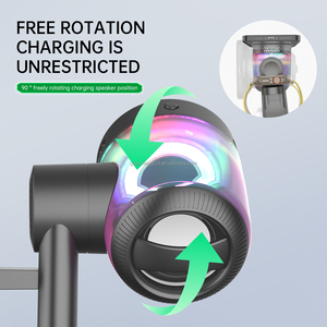 Cargador Inalámbrico Magnético Multifuncional 3 en 1 con Luz LED RGB, Potencia de Salida de 25 W, QC3.0, <span class=keywords><strong>Altavoz</strong></span> LED de Escritorio, Nuevo Cargador Inalámbrico - Product Image 3