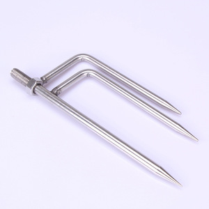 Fisherbon Fishing <b>Umbrella</b> Ground Fork 26cm <b>Large</b> 18cm Small Steel Rod High Quality Outdoor Use - Product Image 3