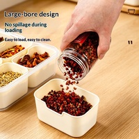 Boîte de rangement hermétique à 4/8 compartiments, avec drain, pour la cuisine, le réfrigérateur, de qualité alimentaire, portable