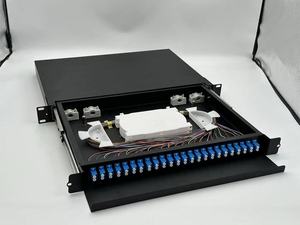 1U ชนิดแร็คแบบเลื่อน19นิ้วแผงแพทช์ไฟเบอร์ออปติก12พอร์ต24 SC FC ST Simplex และดูเพล็กซ์ - Product Image 4