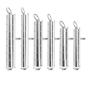 Caja de Medicina de aleación de aluminio multicelda de moda Sello de metal seguro desmontable portátil Disponible Llaveros de tamaños pequeños y grandes - Product Image 3