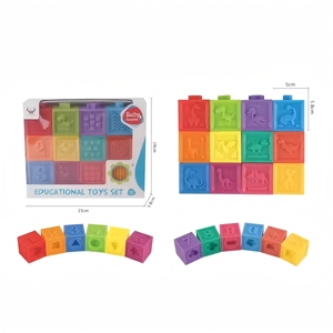 12pcs bé mềm khối xây dựng cho bé cảm giác tắm Đồ chơi teethers bóp trẻ mới biết đi trẻ em tắm đồ chơi Quà tặng - Product Image 4