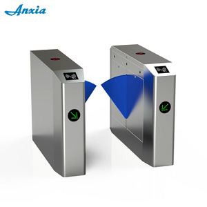 Porte piétonnière de tourniquet de barrière d'aileron d'acier inoxydable du canal 304 de système de contrôle d'accès de gestion du trafic de sécurité automatique - Product Image 1