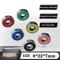 Roulements à billes hybrides en céramique 608 en acier chromé de haute qualité 8x22x7mm, roulements à billes à gorge profonde de précision pour patins à roulettes et trottinettes