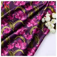 Tissu satiné 100 % polyester brillant, imprimé numériquement sur mesure, idéal pour les robes de mariée - Vente chaude
