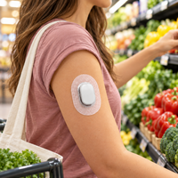 Sous-plaque CGM non tissée spécifique au capteur MSF avec cavité de coque à ouverture personnalisée, certifiée ISO13485, compatible avec les projets OEM