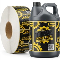 Étiquettes de bouteilles personnalisées en vinyle auto-adhésif, résistantes aux rayures, aux UV et à l'eau, imprimées en feuille d'or, découpées à la forme pour l'emballage