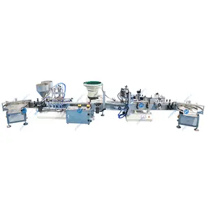 High Viscous Liquid Paste Filling Machine Glass Vial Cosmetic Bottle Filling Sealing Capping and Labeling Machine