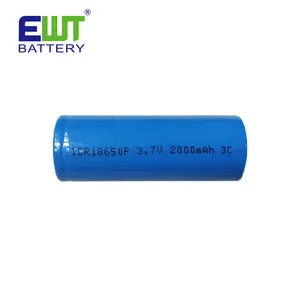 Panasonic — batterie Li-ion rechargeable, grande puissance, icr18650, 2000mah, 3.7v, cellule au lithium cylindrique