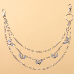 Cadena de Pantalones de Metal Multicapa con Patrón de Alas, Cadena de Cintura de Aleación de Zinc para Uso Diario Estilo Hip Hop - Product Image 3