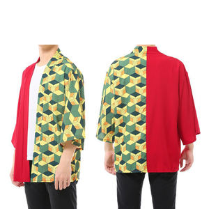 Demon Slayer <span class=keywords><strong>Cosplay</strong></span> Anime Costume da uomo Kimono per bambini giacca Cardigan Kimono e Kimetsu No <span class=keywords><strong>Yaiba</strong></span> ragazzo cappotto aperto Haori - Product Image 4
