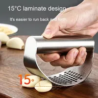 Presse-ail manuel portable en acier inoxydable RTS, accessoires de cuisine pour fruits et légumes
