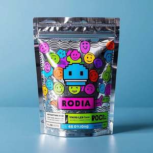 Sacs en mylar imprimés mat 3.5g avec fermeture à glissière Sacs en mylar étanches à l'humidité et aux odeurs Chewing-gum Sushi Nourriture pour animaux domestiques - Product Image 6