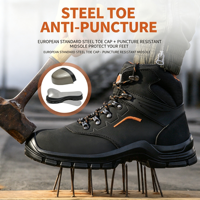 Sepatu Pelindung Kerja Anti Statis Anti Benturan dan Anti Tusuk Sepatu Bot Pria Outdoor Sepatu Pelindung Pabrik Berujung Baja