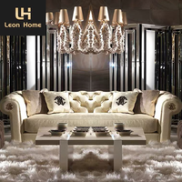 Canapé de luxe de style américain de haute qualité Canapé en cuir de luxe italien contemporain