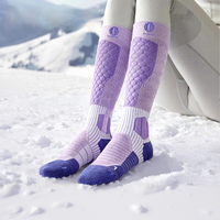 Nouvelles chaussettes de ski en laine mérinos tricotées ODM pour femmes, épaisses et chaudes, à motif écossais, pour l'alpinisme, coffret cadeau sportif