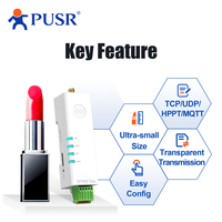 Modem 4G Ultra-Kecil Nirkabel PUSR Port RS485 Mendukung Berbagai Protokol TCP/UDP/HTTP/MQTT Modbus Gateway USR-DR154-E
