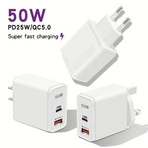 High Quality <b>USB</b> A+C <b>Wall</b> Charger 25W Super Fast Charger for Mobile Phone US EU <b>Plug</b> Type C Travel Adapter - Product Image 5