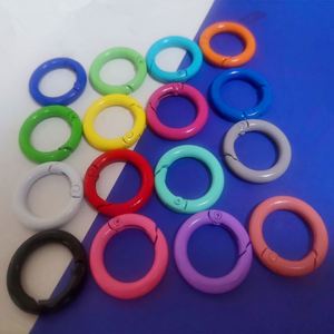 แหวนสปริงแบบเปิดทำจากสังกะสีอัลลอยด์แบบทำมือสำหรับใส่โทรศัพท์แบบพกพาทาสีสีสันสดใสอุปกรณ์และส่วนประกอบเครื่องประดับ - Product Image 2