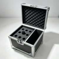 Boîte de transport pour microphone OEM ODM personnalisée, antichoc, en aluminium rigide, avec intérieur en mousse prédécoupée et roulettes robustes