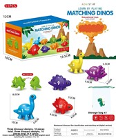 Juego Educativo de Aprendizaje del Alfabeto Dinos Montessori ABC, Juego de Emparejamiento de Letras Mayúsculas y Minúsculas, Rompecabezas de Clasificación para Desarrollar Habilidades Motoras Finas