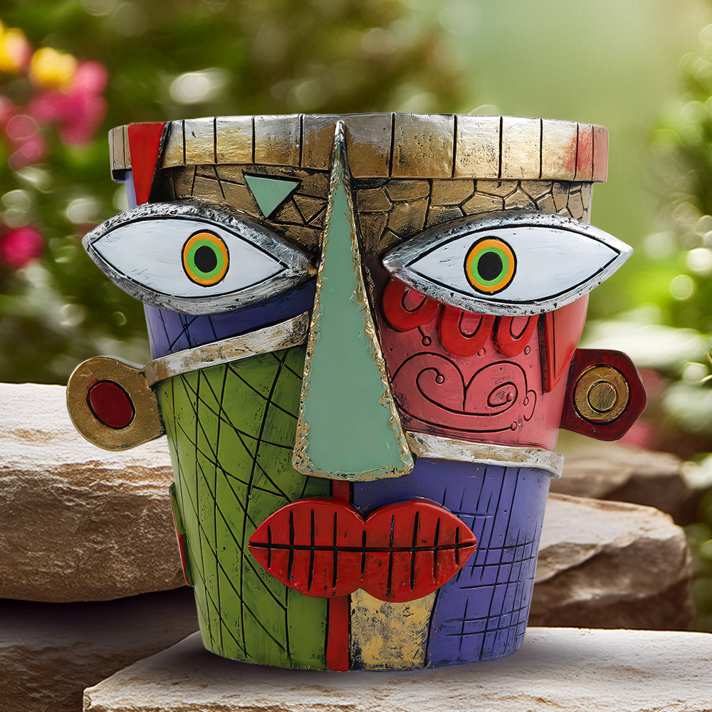 Maceta abstracta colorida de Phnom Penh