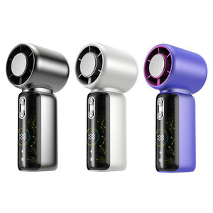 Ventilador de Mano Inalámbrico Recargable USB de Alta Velocidad con Pantalla Digital, Motor DC 5V 3000mAh, Mini Ventilador de Exterior con Viento Fuerte - Product Image 1