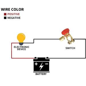 Connecteur de commutation électrique, Terminal de batterie de voiture, <span class=keywords><strong>pour</strong></span> batterie de véhicule Anti-<span class=keywords><strong>casse</strong></span> et perte de courant - Product Image 4