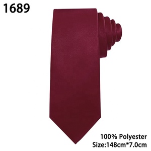 High Quality Solid Color Corbata Men Purple Neckties Polyester Corbata De Cuello Hot Sale 7cm Black <strong>Pink</strong> Red <strong>Green</strong> Gold <strong>Tie</strong> - Product Image 4