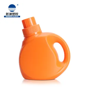 Оптовая продажа, пустая оранжевая полиэтиленовая пластиковая жидкость для чистки стирального порошка, 600 мл, пластиковая бутылка с винтовой крышкой