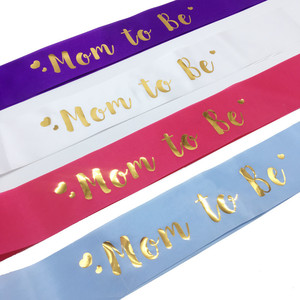 Cinta de satén Mom To Be Satin para Género, cinta blanca y azul, rosa, fiesta, decoraciones para Baby Shower, suministros, regalos - Product Image 2
