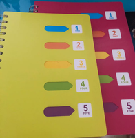 En stock, cahier A5 240 pages, couverture en PP, 5 sujets, pages avec séparateurs colorés, index, reliure spirale, bloc-notes, papeterie pour étudiants