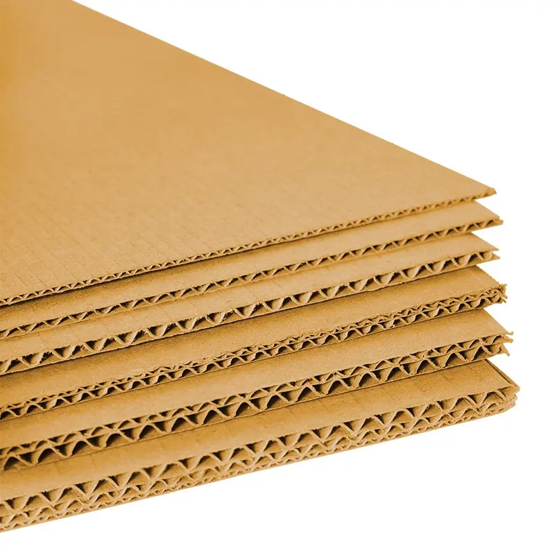 Corrugated Cardboard Sheets 2300x1220mm Recycled Honeycomb Board High Strength Corrugated Paper Sheet E Flute 3 5 7 Ply