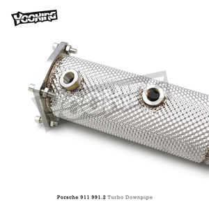 Escape de coche automático para <span class=keywords><strong>Porsche</strong></span> 911 <span class=keywords><strong>991</strong></span>/<span class=keywords><strong>991</strong></span>.2 <span class=keywords><strong>Turbo</strong></span> S 3,8 T 2017-2019 tubo de escape de flujo libre de acero inoxidable - Product Image 3