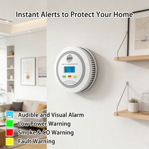 Detector de Monóxido de Carbono con Precio de Fábrica al por Mayor, Detector de Alarma de Monóxido de Carbono con Batería y Pantalla LCD, Estándares UL2034 - Product Image 5