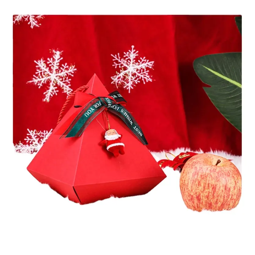 Good quality Food Safe Grade Kraft Cardboard christmas eve apple gift box