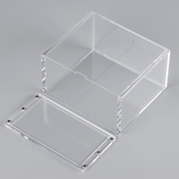 Boîte de rangement en acrylique avec couvercle coulissant magnétique pour cartes à collectionner, boîte de protection pour collectionneur, organisateur de cartes TCG