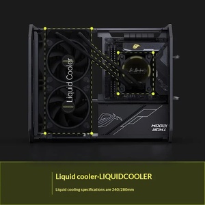 Boîtier <span class=keywords><strong>PC</strong></span> ITX Open Air en aluminium CNC, supportant 2 ventilateurs de 120 mm et un radiateur de 280 mm pour le gaming DIY - Product Image 4