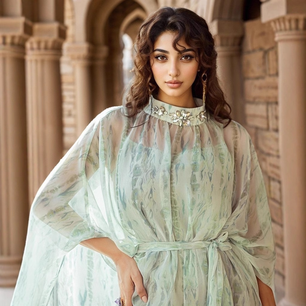 BA5068 Mint Green Modest Chiffon Dress with Half High Collar Suspender  Two-Piece Abaya for Summer Eid Parties Dubai Style| Alibaba.com