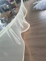 Fabric S-Shape Ceiling Drapes White Hanging LED Light for Wedding Decorations All Colors Available