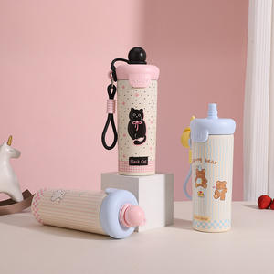 Cartoon Pattern Stainless Steel Vacuum Insulated <b>Kettle</b> With Straw Cute Tumbler Cup Portable Outdoor Travel Coffee <b>Water</b> Bottle - Product Image 2