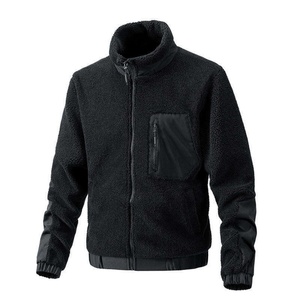 Veste d'hiver en softshell épaisse et douillette pour homme, avec logo personnalisé du fournisseur, confortable et chaude, avec tissu thermique sur le devant - Product Image 3